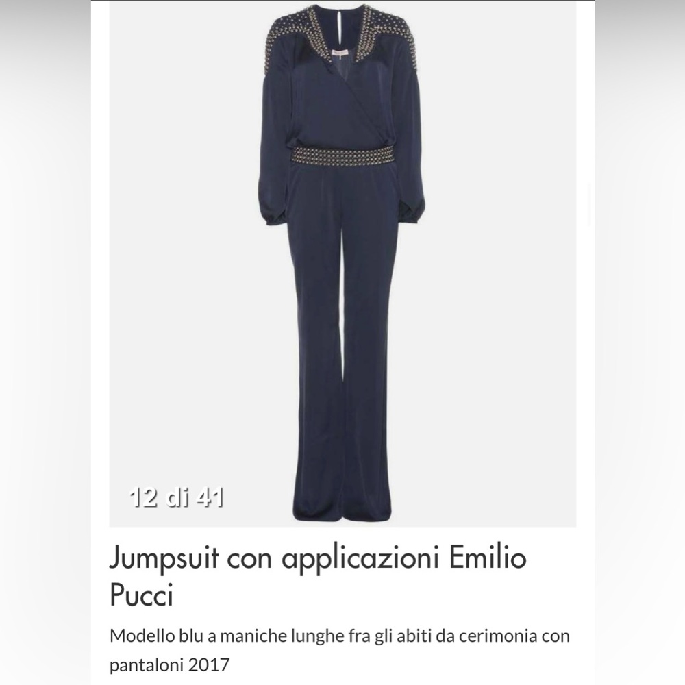 Emilio Pucci Silk Jumpsuit NWT🩷